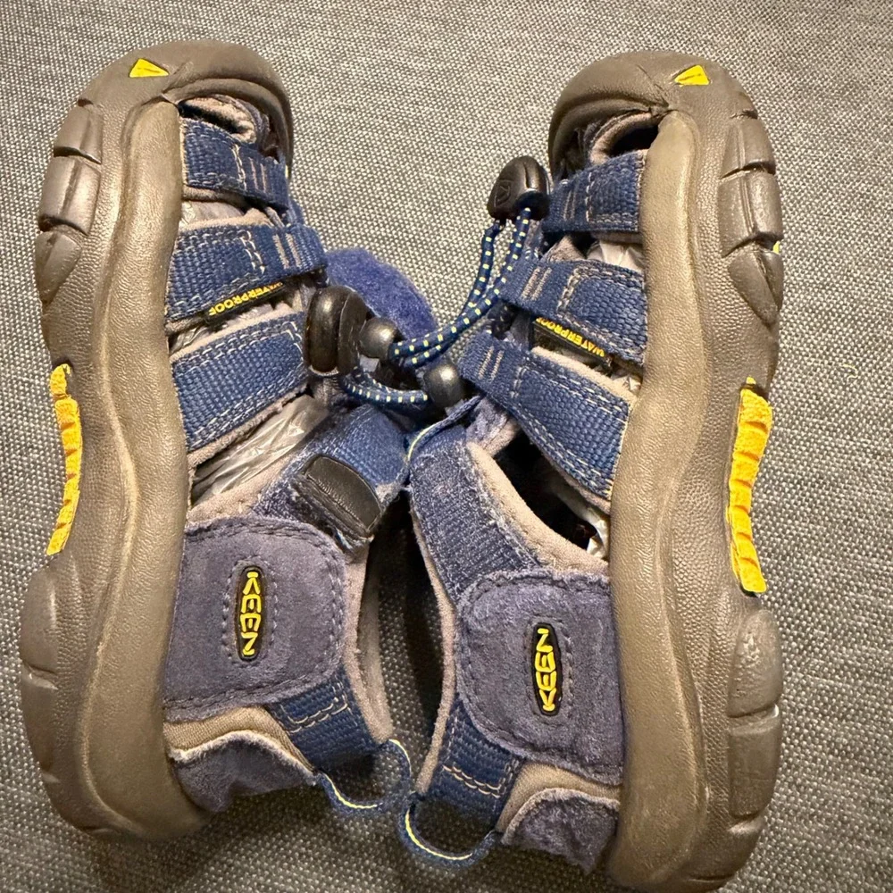 KEEN Newport H2 Kids Blue‎ Grey Yellow Waterproof Hiking Water Sandals